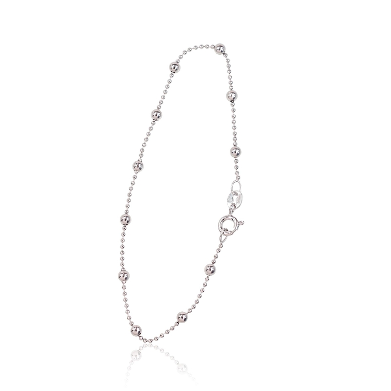 Sidabrinė grandinėlė Bead 1-3 mm, Sidabras 925°, rodis (padengti)