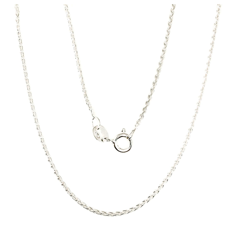 Sidabrinė grandinėlė Spiga 1, 1 mm, Sidabras 925°