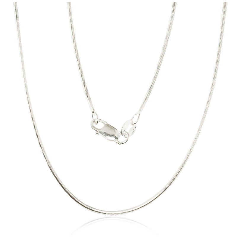 Sidabrinė grandinėlė Snake 1. 1 mm, Sidabras 925°