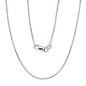 Sidabrinė grandinėlė Snake 1 mm, Sidabras 925°, rodis (padengti)
