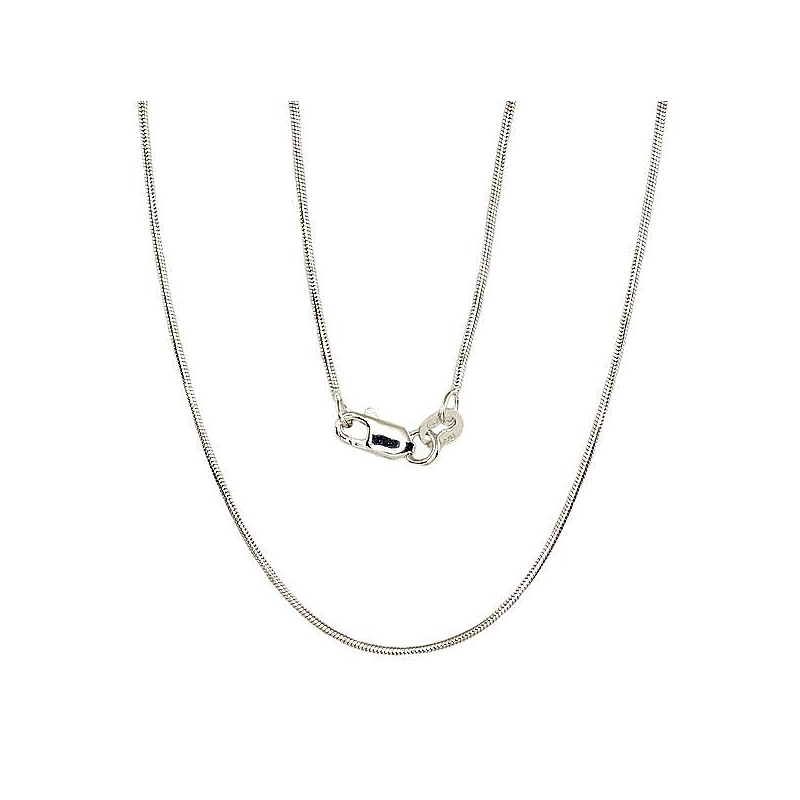 Sidabrinė grandinėlė Snake 1 mm, Sidabras 925°, rodis (padengti)