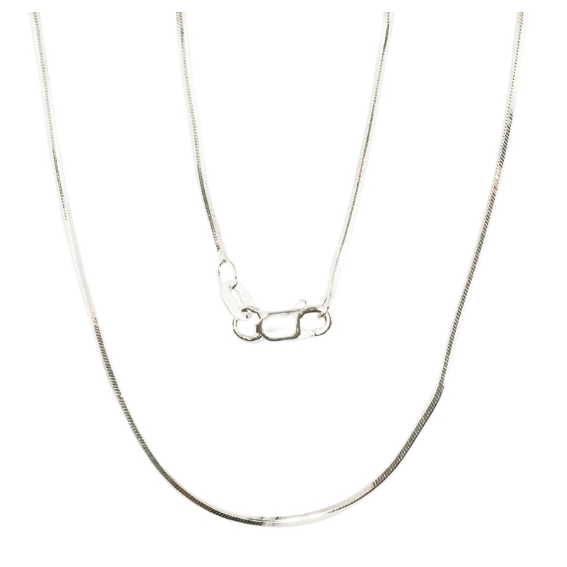 Sidabrinė grandinėlė Snake 1 mm, briaunų apdirbimas deimantu, Sidabras 925°