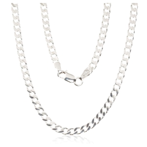 Sidabrinė grandinėlė Curb 3. 5 mm, briaunų apdirbimas deimantu, Sidabras 925°