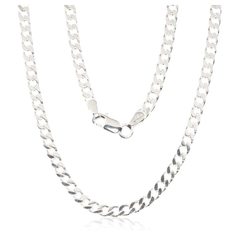 Sidabrinė grandinėlė Curb 3. 5 mm, briaunų apdirbimas deimantu, Sidabras 925°