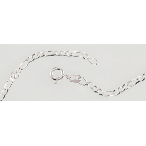 Sidabrinė grandinėlė Figaro 2, 2 mm, briaunų apdirbimas deimantu, Sidabras 925°