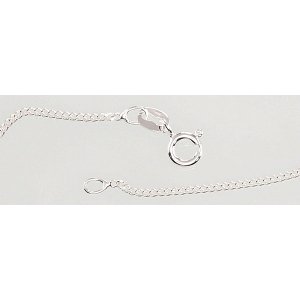 Sidabrinė grandinėlė Curb 1. 5 mm, briaunų apdirbimas deimantu, Sidabras 925°