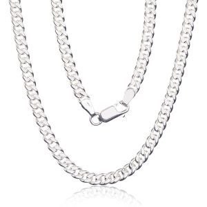 Sidabrinė grandinėlė Curb 4 mm, Sidabras 925°