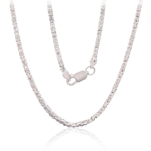 Sidabrinė grandinėlė Bizantine 2. 1 mm, Sidabras 925°
