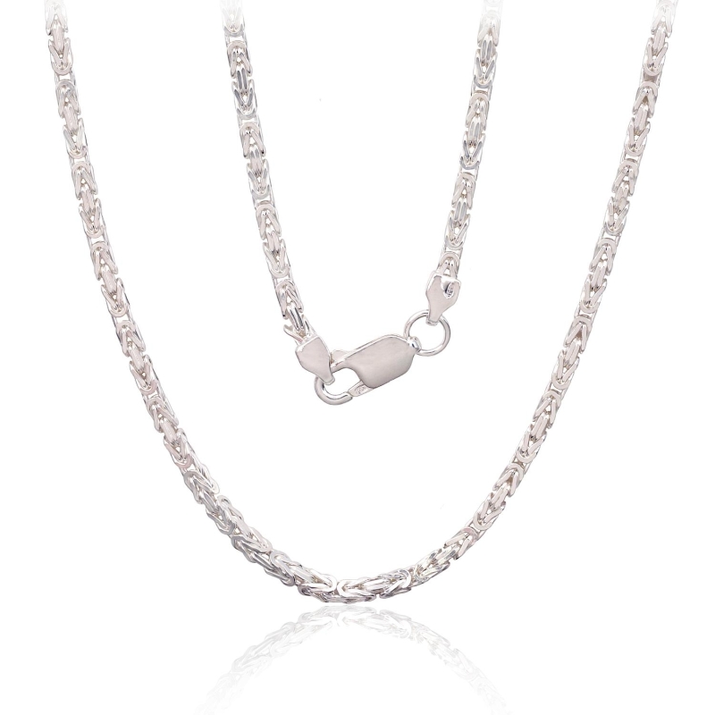 Sidabrinė grandinėlė Bizantine 2. 1 mm, Sidabras 925°
