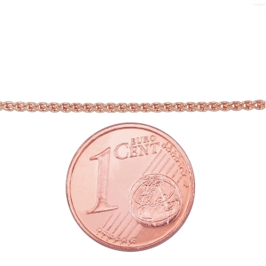 Auksinė grandinėlė Spiga 1, 2 mm, Raudonas Auksas 585°