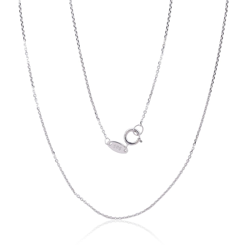 Auksinė grandinėlė Anchor 0. 8 mm, briaunų apdirbimas deimantu, Baltas Auksas 585°