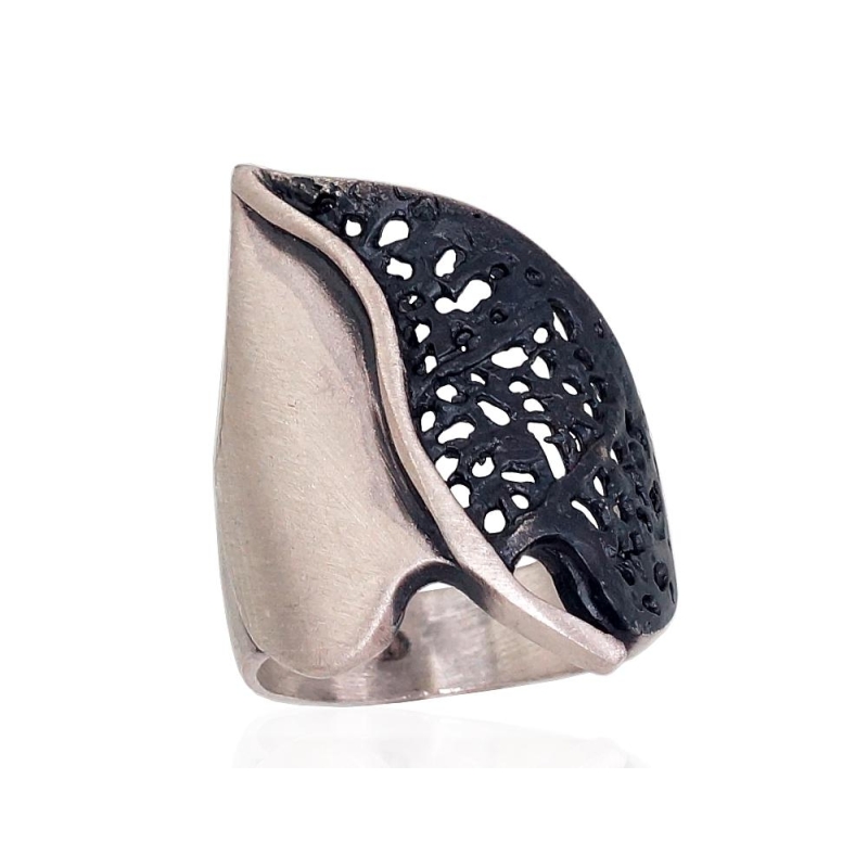 Sidabrinis žiedas, Sidabras 925°, oksidas (padengti)